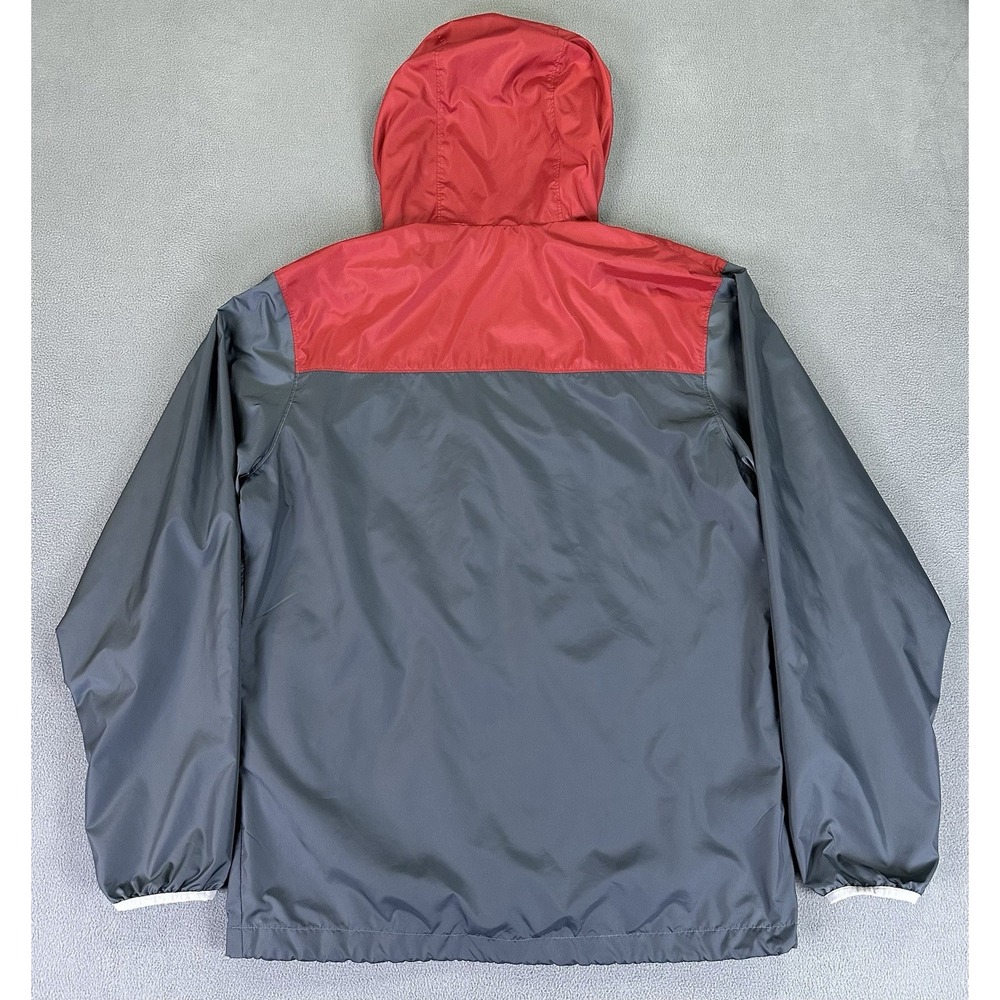 Columbia Jacket Mens Small Grey Red Lightweight Packable Windbreaker Hiking - Picture 3 of 10